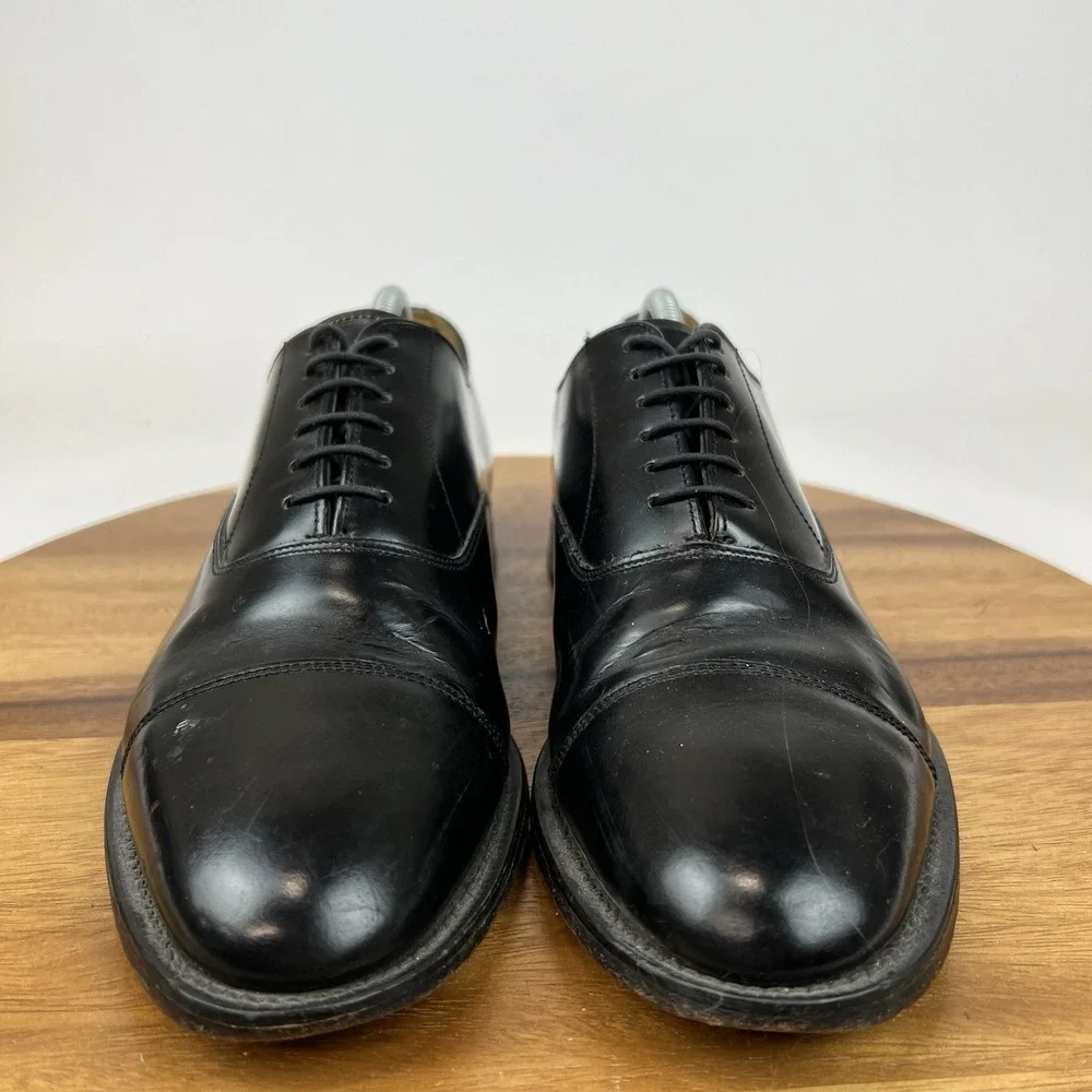 Mens Gleneagles Cambridge Black Leather Brogue‎ Dress Shoes Oxfords Size 9.5 D